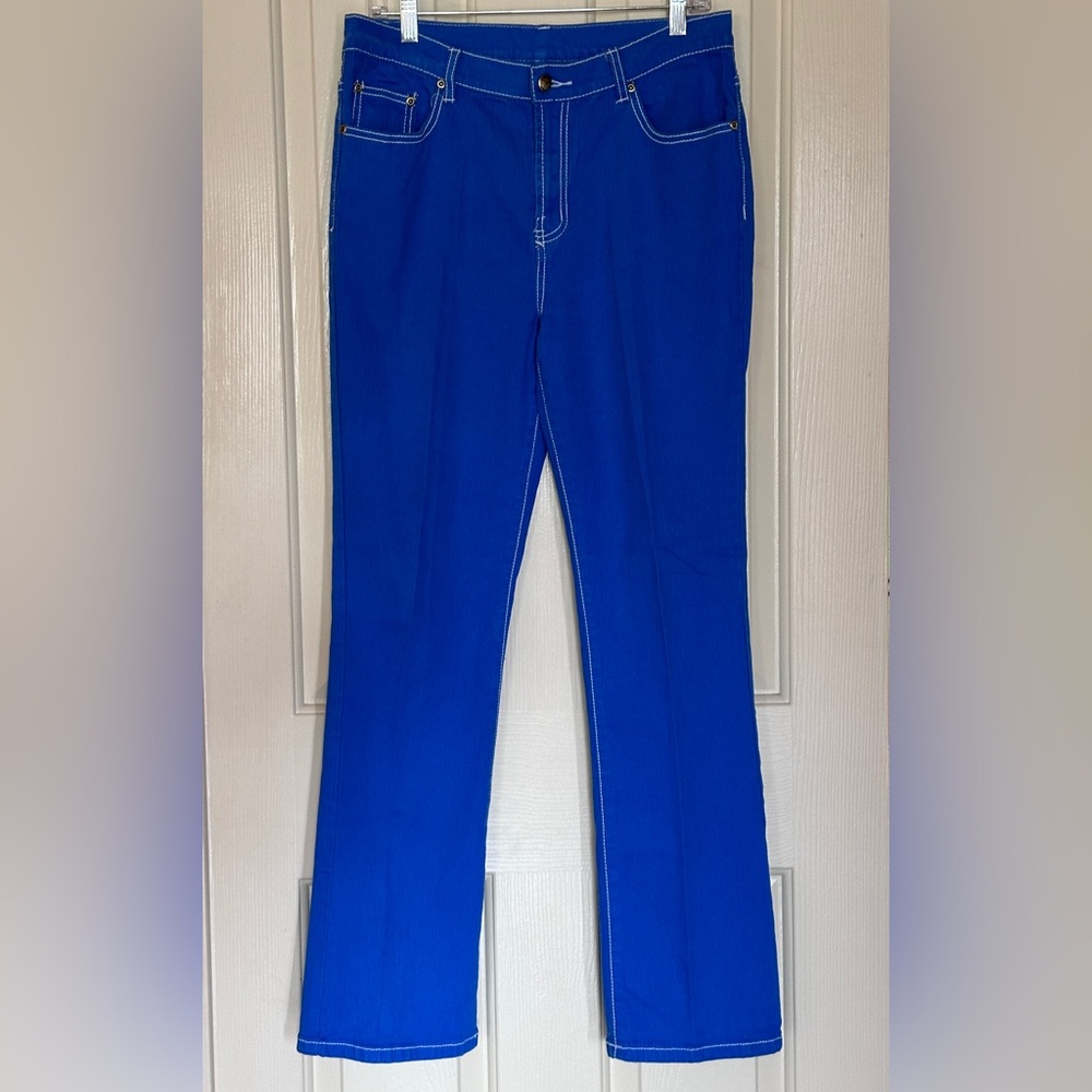 Diane Gilman Women's Straight Leg Jeans - Vibrant Blue
